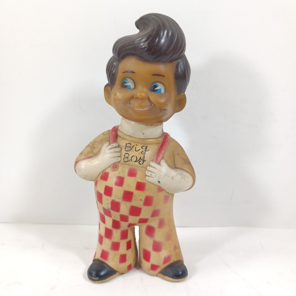 Vintage Applause Bob's Big Boy Vinyl Piggy Bank & Disney Grumpy Dwarf Figure